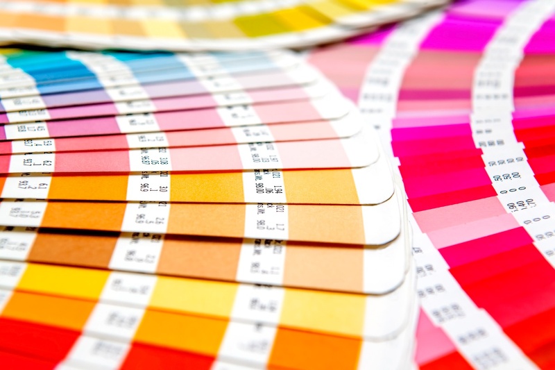 特色インキの色チップ