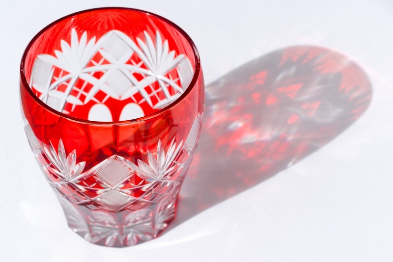 江戸切子の赤色