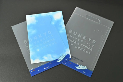 擬似エンボス手提げクリアファイル