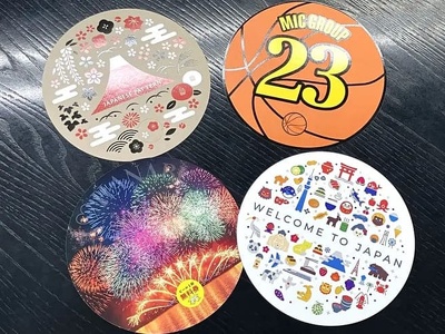 擬似エンボス紙うちわ-円形タイプ